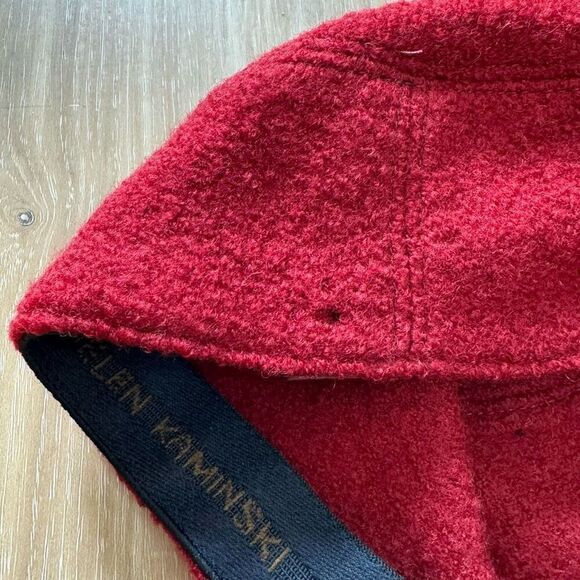 Helen Kaminski One Size Pure Wool Felt Hunter Cap Hat Maroon Red Earthy Outdoor